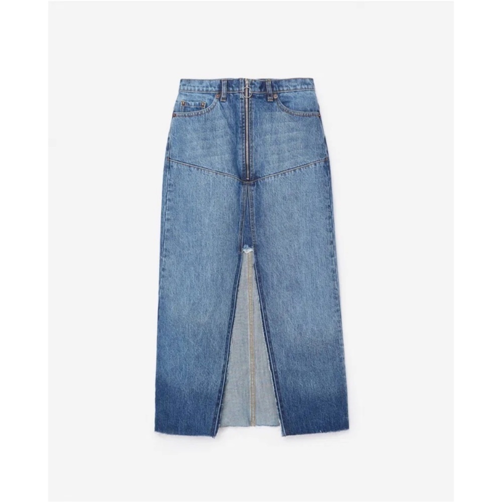 The Kooples | Denim Slit Midi Skirt Size 1 / 36 EU
